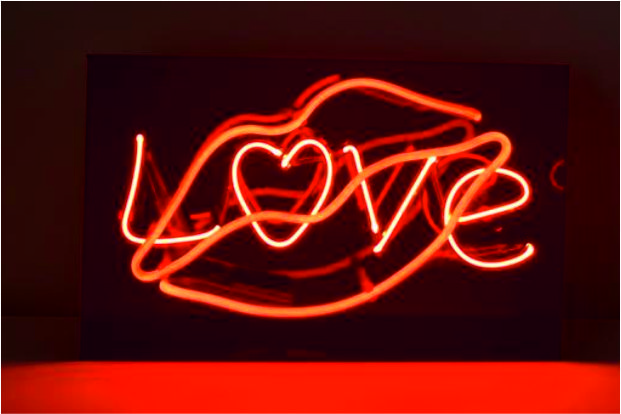 love ve dudak neon, neon lighting